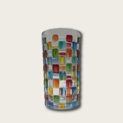 Colorful Woven Glass Goblet