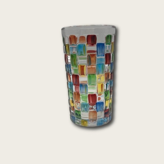 Colorful Woven Glass Goblet