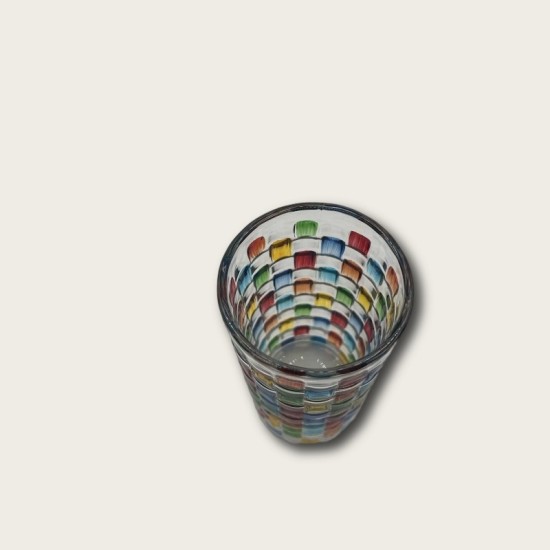 Colorful Woven Glass Goblet