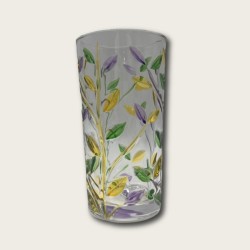 Colorful Green, Purple And Yellow Leaves Glass