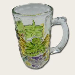Painted Grape Glass Goblet