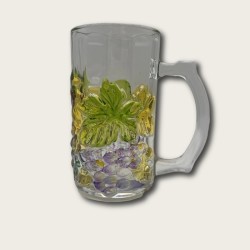 Painted Grape Glass Goblet