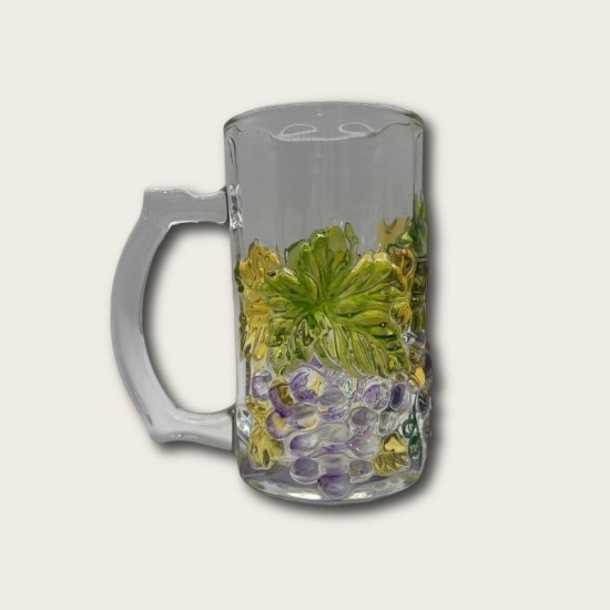 Painted Grape Glass Goblet Painted Grape Glass Goblet