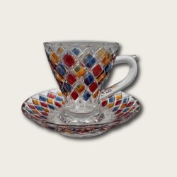 Red Diamond Shaped Glass