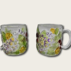 Painted Grape Glass 