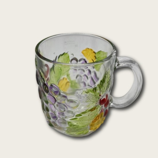 Painted Grape Glass 
