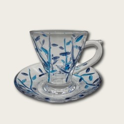 Blue Leaf Glass
