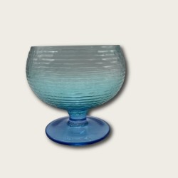Ocean Blue Glass Ice Cream Cup