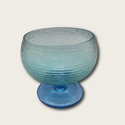 Ocean Blue Glass Ice Cream Cup