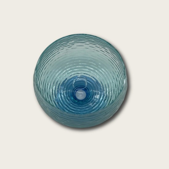 Ocean Blue Glass Ice Cream Cup Ocean Blue Glass Ice Cream Cup