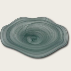 Transparent Green Irregular Fruit Plate