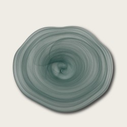 Transparent Green Irregular Fruit Plate
