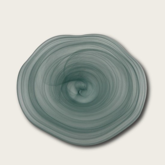 Transparent Green Irregular Fruit Plate
