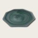 Frosted Green Octagonal Plate
