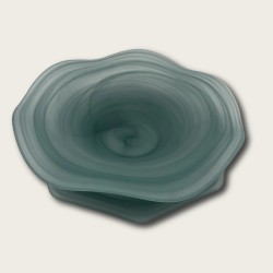 Frosted Green Octagonal Plate