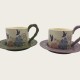 Vintage Oil Painting Coffee Cup And Saucer Set Ceramic Green And Purple Butterfly Double Tall Cup Gift Box Vintage Oil Painting Coffee Cup And Saucer Set Ceramic Green And Purple Butterfly Double Tall Cup Gift Box