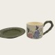 Vintage Oil Painting Coffee Cup And Saucer Set Ceramic Green And Purple Butterfly Double Tall Cup Gift Box Vintage Oil Painting Coffee Cup And Saucer Set Ceramic Green And Purple Butterfly Double Tall Cup Gift Box