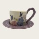 Vintage Oil Painting Coffee Cup And Saucer Set Ceramic Green And Purple Butterfly Double Tall Cup Gift Box Vintage Oil Painting Coffee Cup And Saucer Set Ceramic Green And Purple Butterfly Double Tall Cup Gift Box