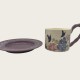 Vintage Oil Painting Coffee Cup And Saucer Set Ceramic Green And Purple Butterfly Double Tall Cup Gift Box Vintage Oil Painting Coffee Cup And Saucer Set Ceramic Green And Purple Butterfly Double Tall Cup Gift Box