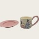 Vintage Oil Painting Coffee Cup And Saucer Set Ceramic Green And Pink Butterfly Double Tall Cup Gift Box Vintage Oil Painting Coffee Cup And Saucer Set Ceramic Green And Pink Butterfly Double Tall Cup Gift Box
