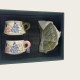 Vintage Oil Painting Coffee Cup And Saucer Set Ceramic Green And Pink Butterfly Double Cup Gift Box Vintage Oil Painting Coffee Cup And Saucer Set Ceramic Green And Pink Butterfly Double Cup Gift Box