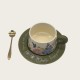Vintage Oil Painting Coffee Cup And Saucer Set Ceramic Green And Pink Butterfly Double Cup Gift Box Vintage Oil Painting Coffee Cup And Saucer Set Ceramic Green And Pink Butterfly Double Cup Gift Box
