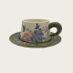 Vintage Oil Painting Coffee Cup And Saucer Set Ceramic Green And Pink Butterfly Double Cup Gift Box Vintage Oil Painting Coffee Cup And Saucer Set Ceramic Green And Pink Butterfly Double Cup Gift Box