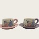 Vintage Oil Painting Coffee Cup And Saucer Set Ceramic Pink And Purple Butterfly Double Cup Gift Box Vintage Oil Painting Coffee Cup And Saucer Set Ceramic Pink And Purple Butterfly Double Cup Gift Box
