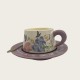 Vintage Oil Painting Coffee Cup And Saucer Set Ceramic Pink And Purple Butterfly Double Cup Gift Box Vintage Oil Painting Coffee Cup And Saucer Set Ceramic Pink And Purple Butterfly Double Cup Gift Box