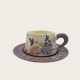 Vintage Oil Painting Coffee Cup And Saucer Ceramic Purple Butterfly Cup Gift Box Vintage Oil Painting Coffee Cup And Saucer Ceramic Purple Butterfly Cup Gift Box