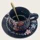Black Ceramic Coffee Cup And Saucer Set Black Ceramic Coffee Cup And Saucer Set