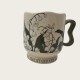 Green Ceramic Coffee Tall Cup With Flowers Green Ceramic Coffee Tall Cup With Flowers