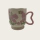 Pink Ceramic Coffee Tall Cup With Flowers Pink Ceramic Coffee Tall Cup With Flowers