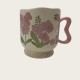 Pink Ceramic Coffee Tall Cup With Flowers Pink Ceramic Coffee Tall Cup With Flowers