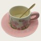 Delicate Flower Pink Ceramic Coffee Cup And Saucer Set