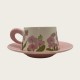 Delicate Flower Pink Ceramic Coffee Cup And Saucer Set