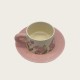 Delicate Flower Pink Ceramic Coffee Cup And Saucer Set